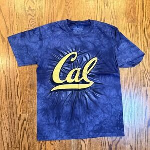 The Mountain Cal Berkeley Golden Bears Tie Dye T-Shirt Small Blue NCAA Graphic